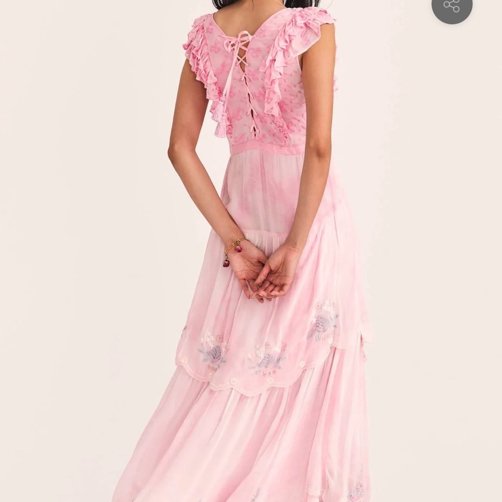 NWT Loveshackfancy Chantelle Misted Lily Maxi Dress - Picture 2 of 3